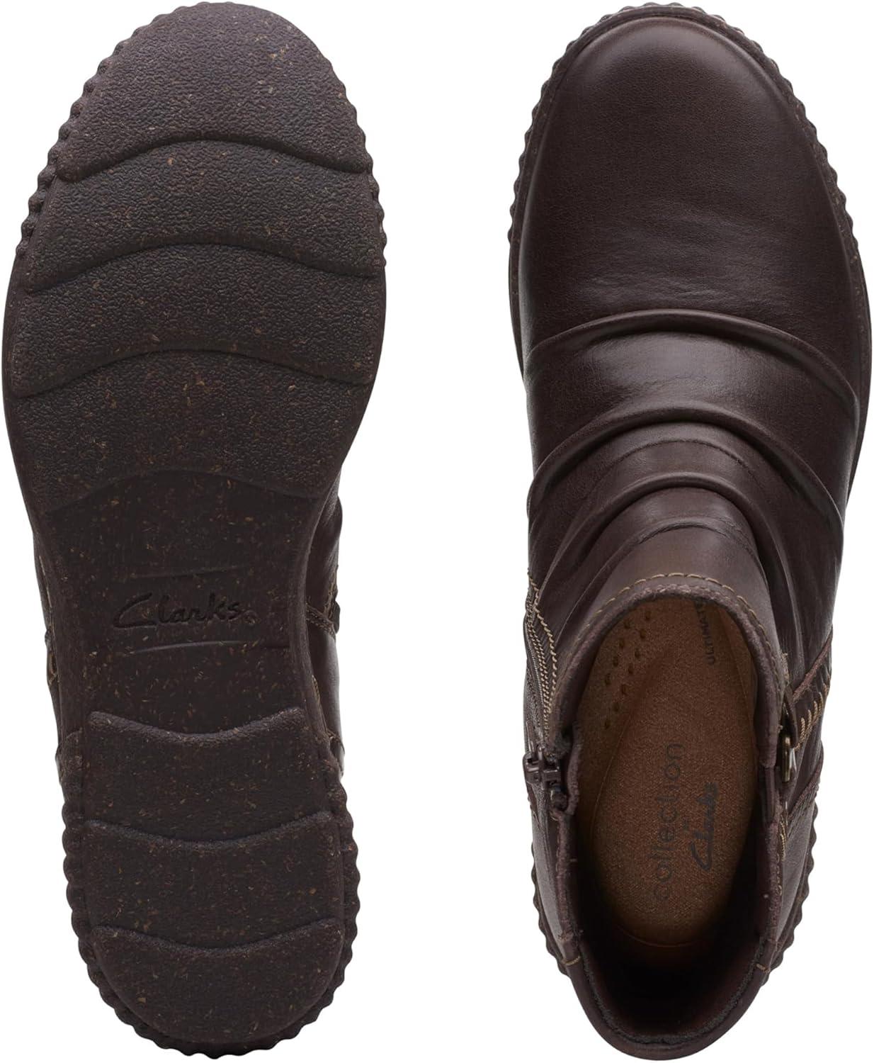 imageClarks Womens Caroline Orchid Ankle BootsDark Brown