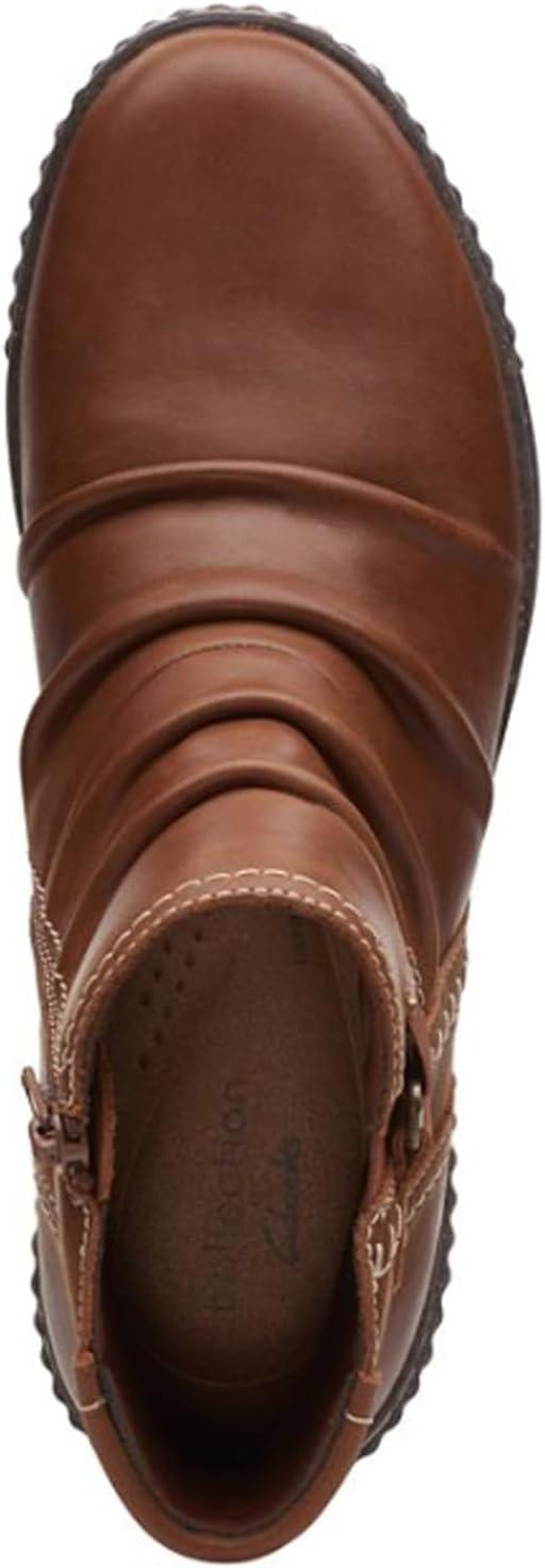 imageClarks Womens Caroline Orchid Ankle BootsDark Tan Leather
