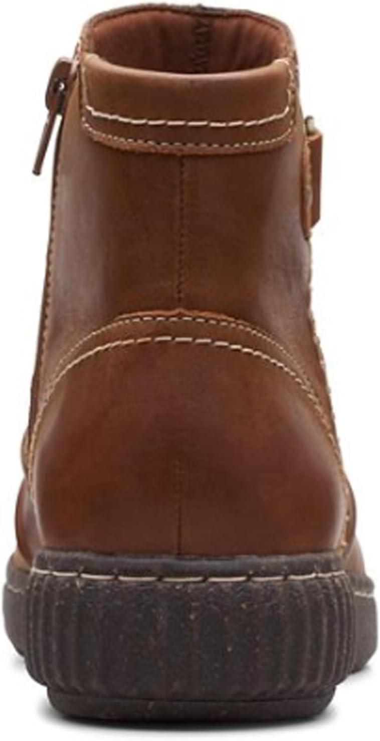 imageClarks Womens Caroline Orchid Ankle BootsDark Tan Leather