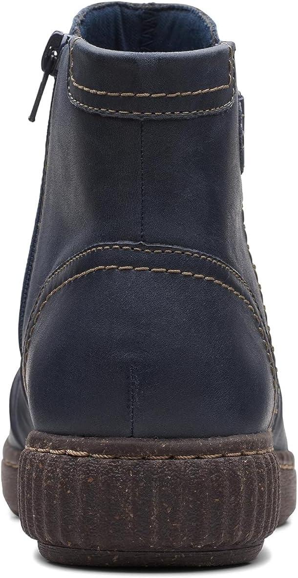 imageClarks Womens Caroline Orchid Ankle BootsNavy Leather