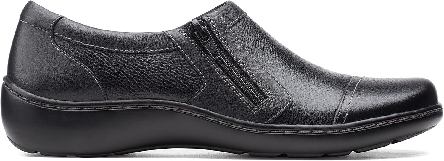 imageClarks Womens Cora Giny LoafersBlack Tumbled