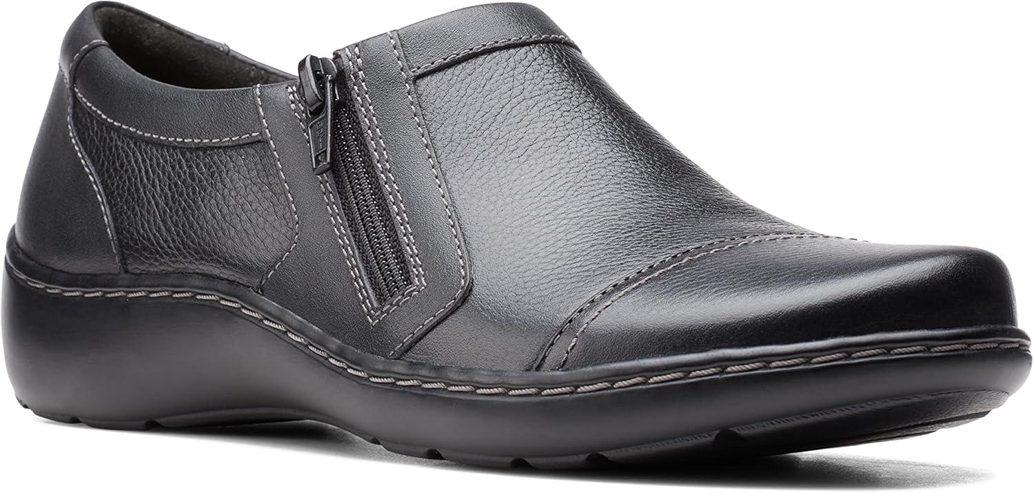 imageClarks Womens Cora Giny LoafersBlack Tumbled