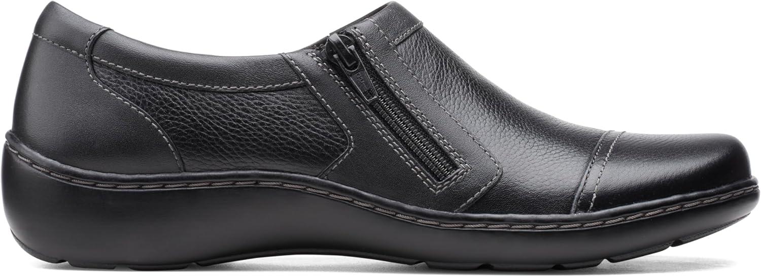 imageClarks Womens Cora Giny LoafersBlack Tumbled
