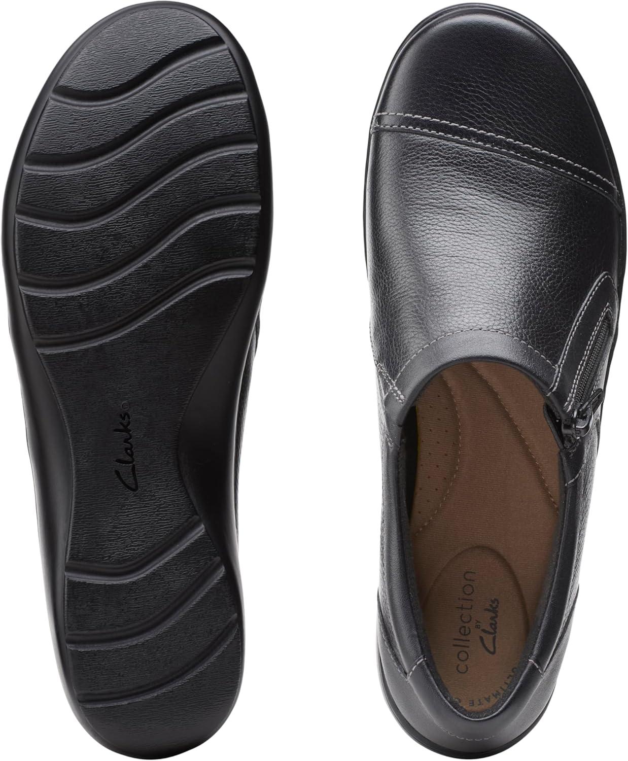 imageClarks Womens Cora Giny LoafersBlack Tumbled