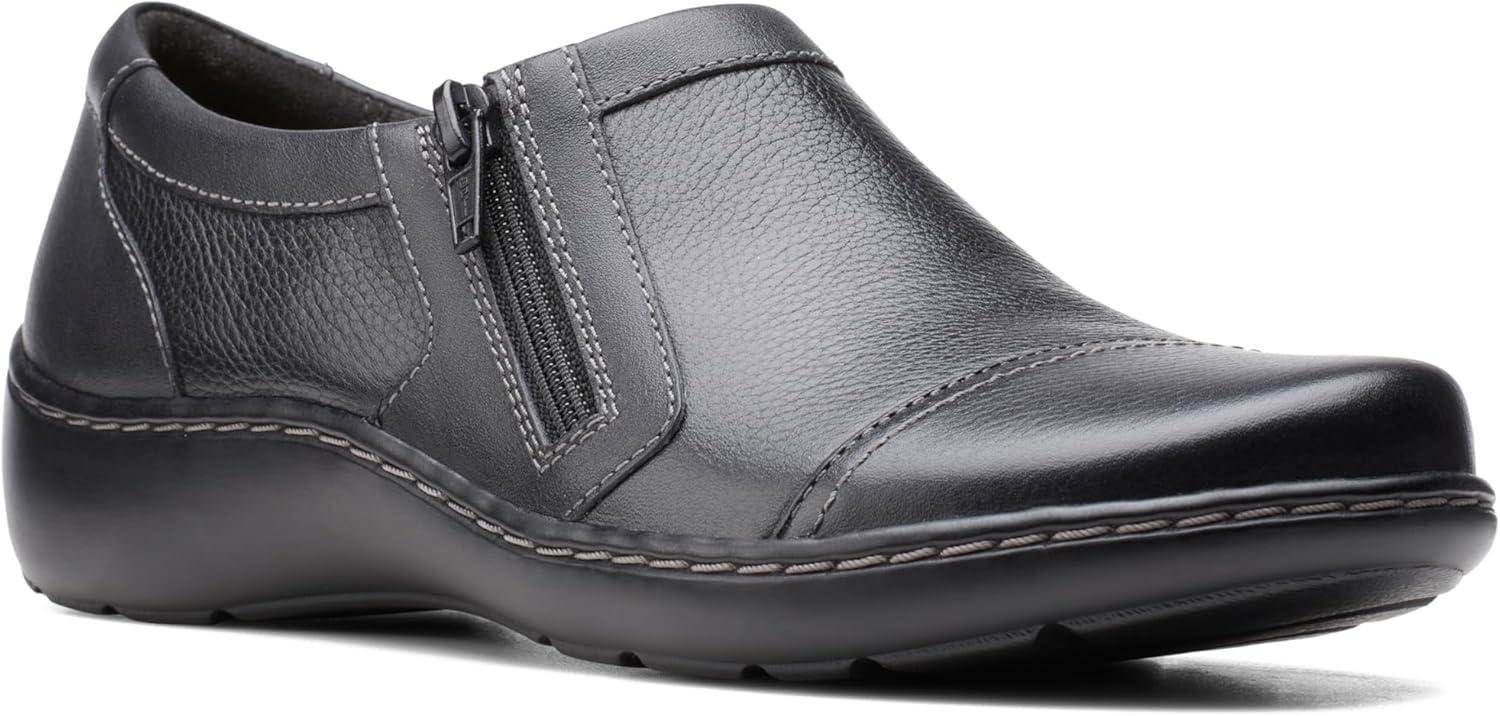 imageClarks Womens Cora Giny LoafersBlack Tumbled