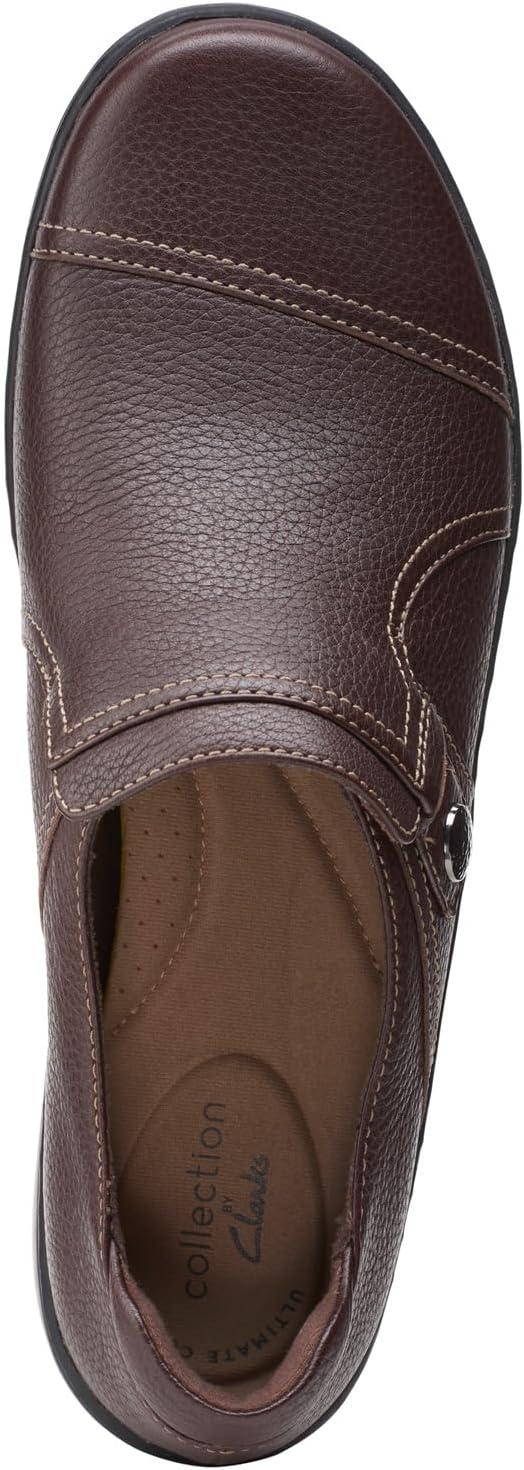 imageClarks Womens Cora Poppy LoafersDark Brown Tumbled