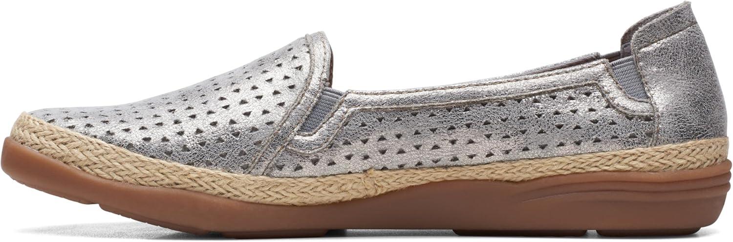 imageClarks Womens Elaina Ruby LoafersPewter Textile