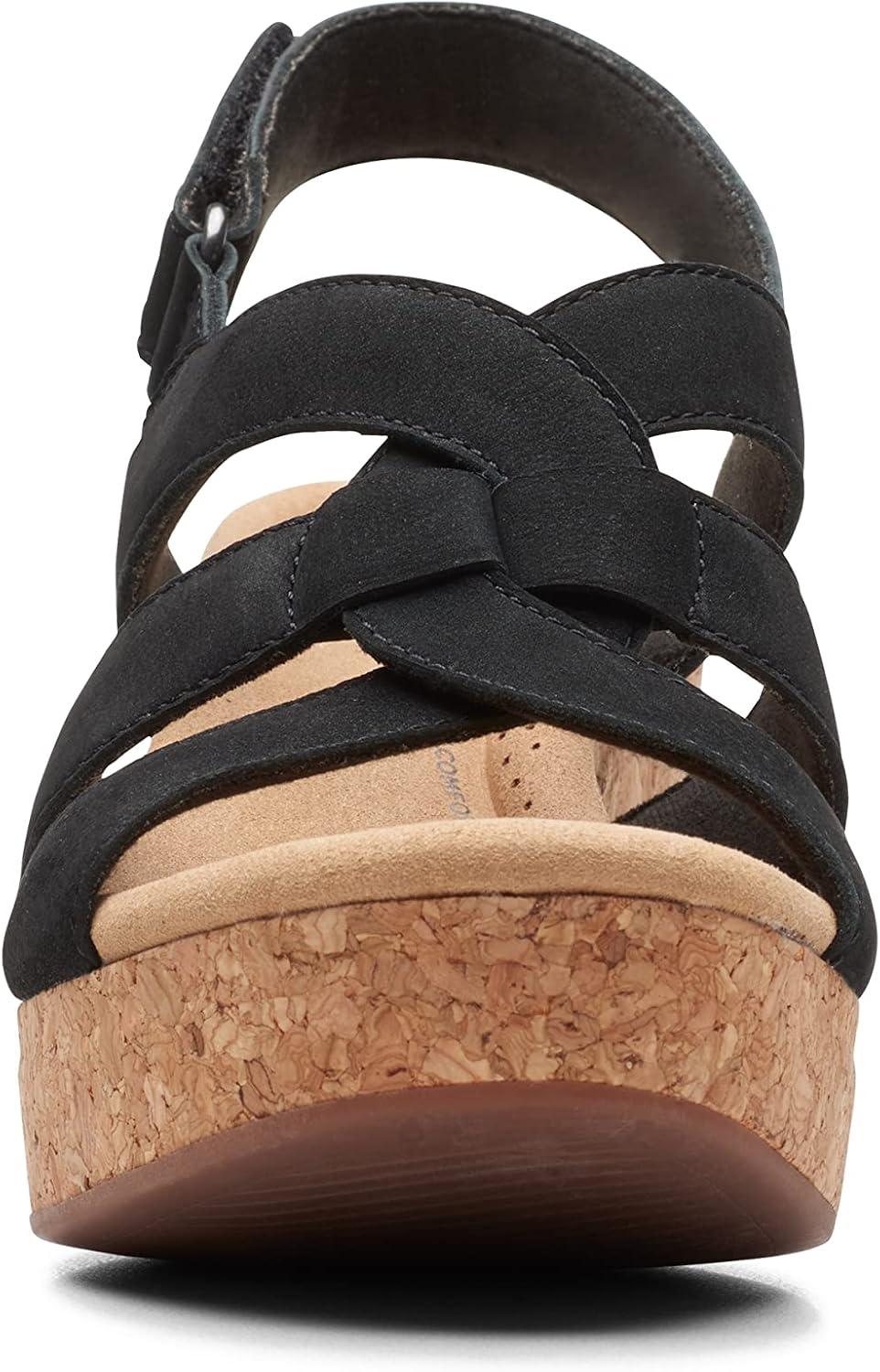 imageClarks Womens Giselle Beach SandalsBlack Nubuck