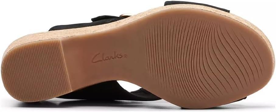 imageClarks Womens Giselle Cove Heeled SandalsBlack Nubuck