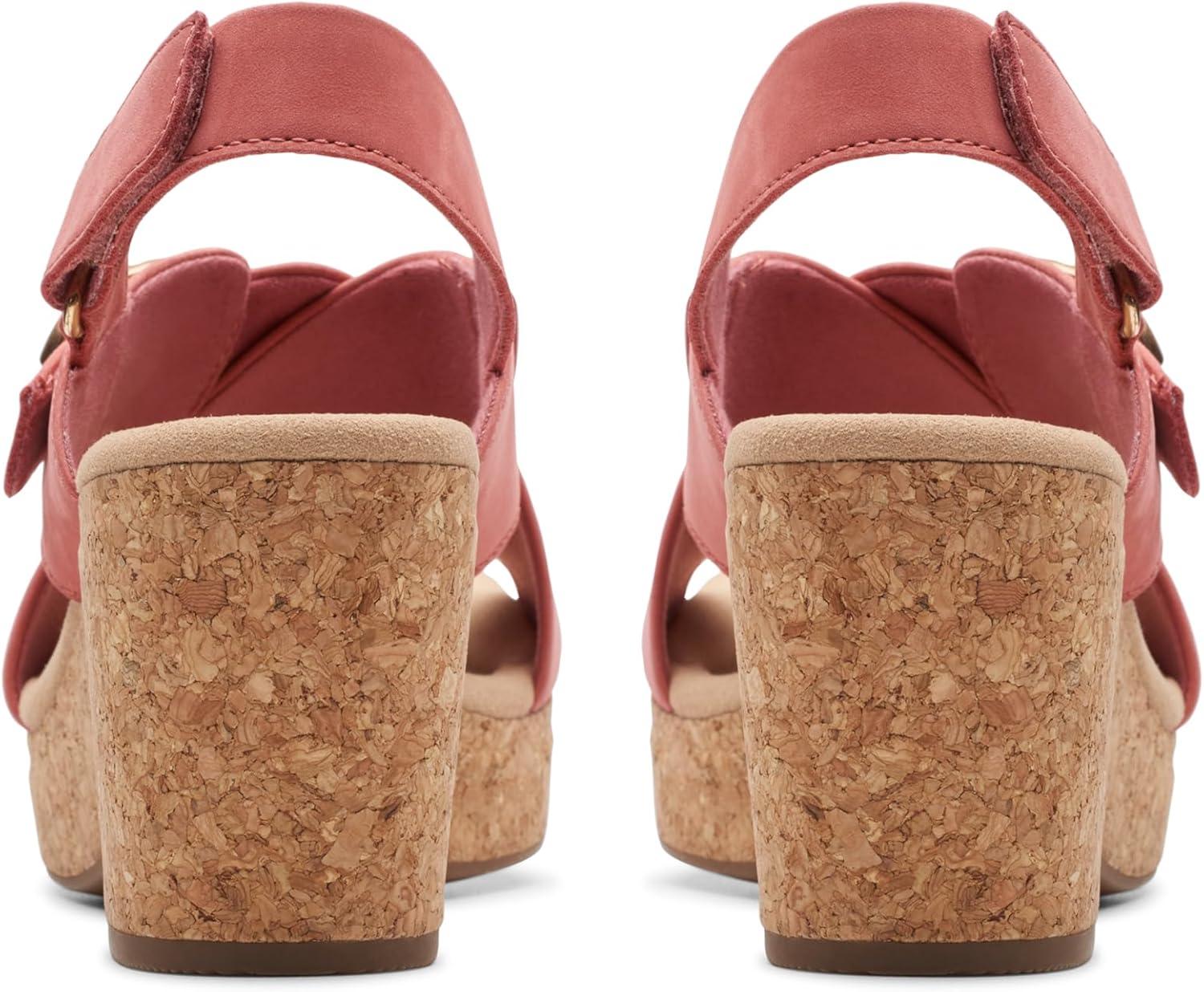 imageClarks Womens Giselle Cove Heeled SandalsBlush Nubuck