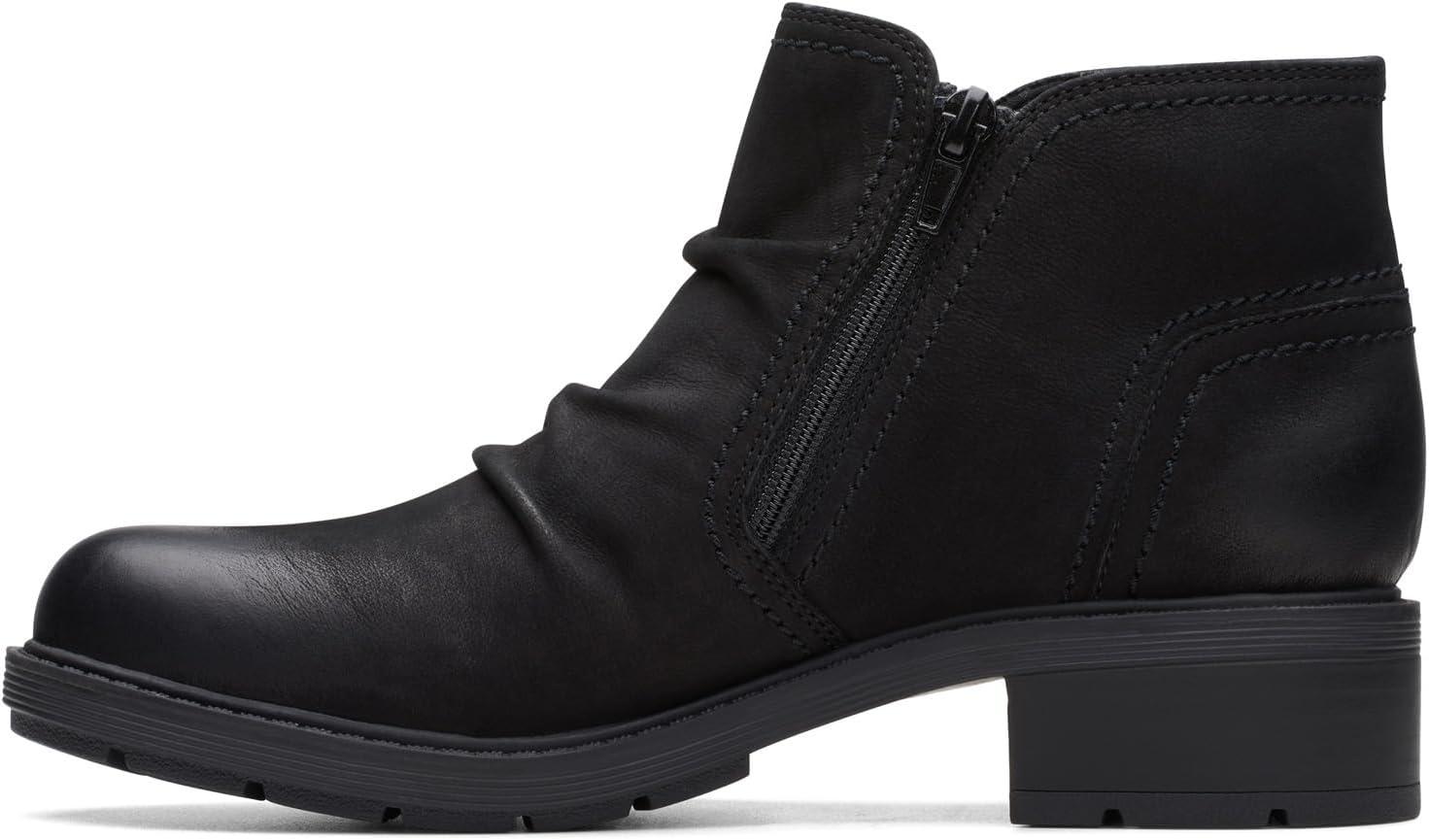imageClarks Womens Hearth Faye Ankle BootBlack Leather