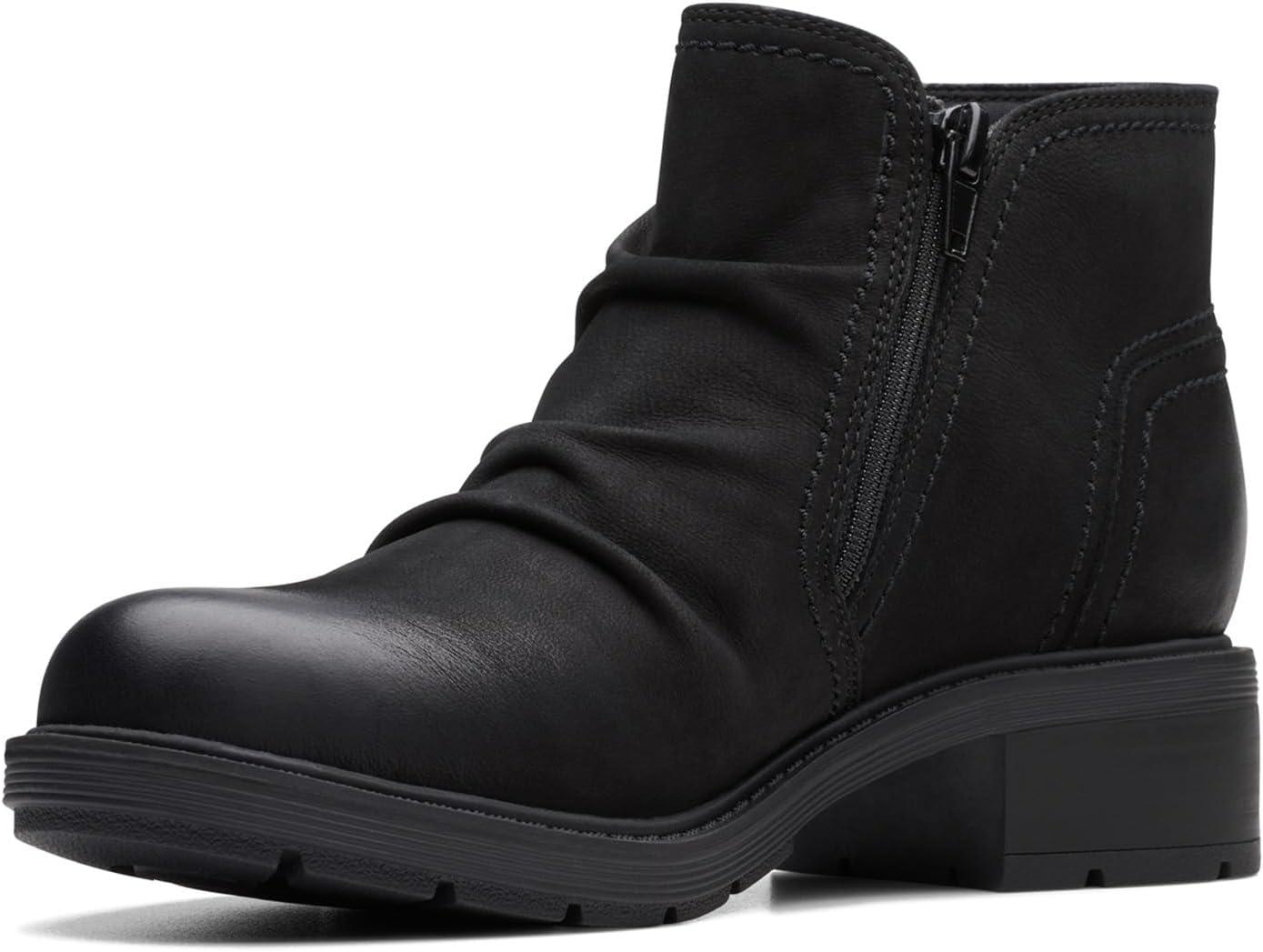 imageClarks Womens Hearth Faye Ankle BootBlack Leather