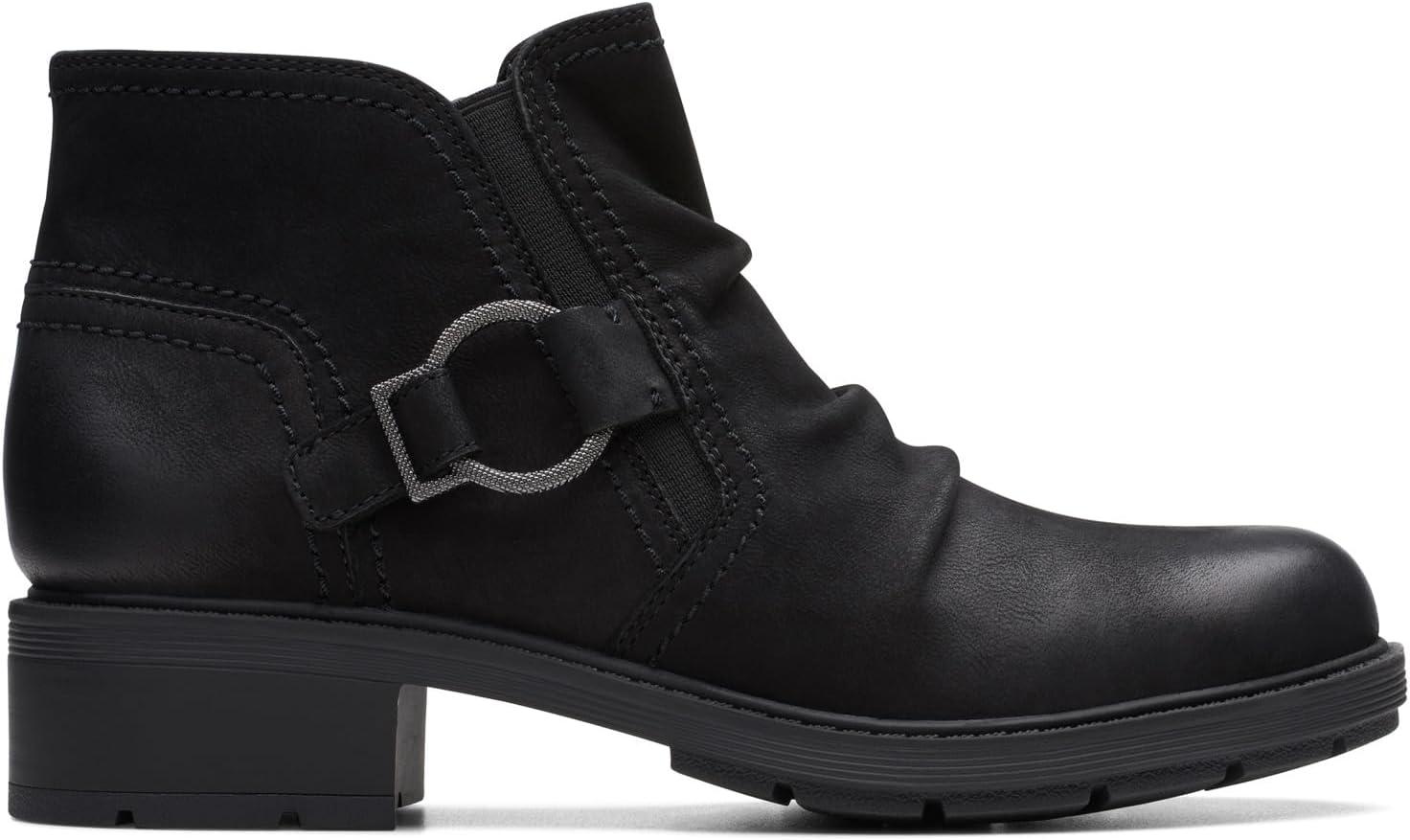 imageClarks Womens Hearth Faye Ankle BootBlack Leather