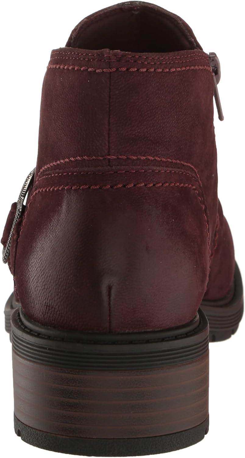 imageClarks Womens Hearth Faye Ankle BootBurgundy Nubuck