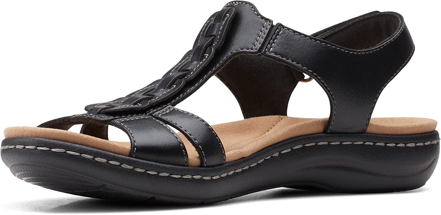 imageClarks Womens Laurieann Kay SandalsBlack Leather