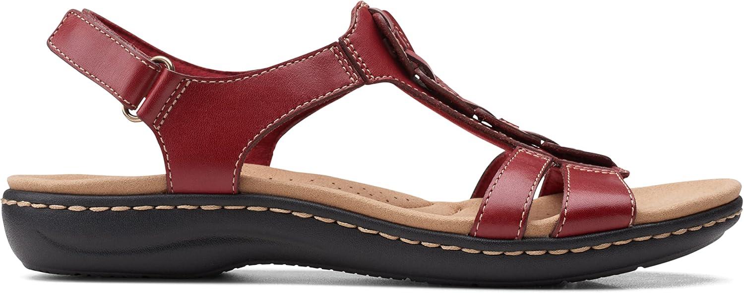 imageClarks Womens Laurieann Kay SandalsRed Leather