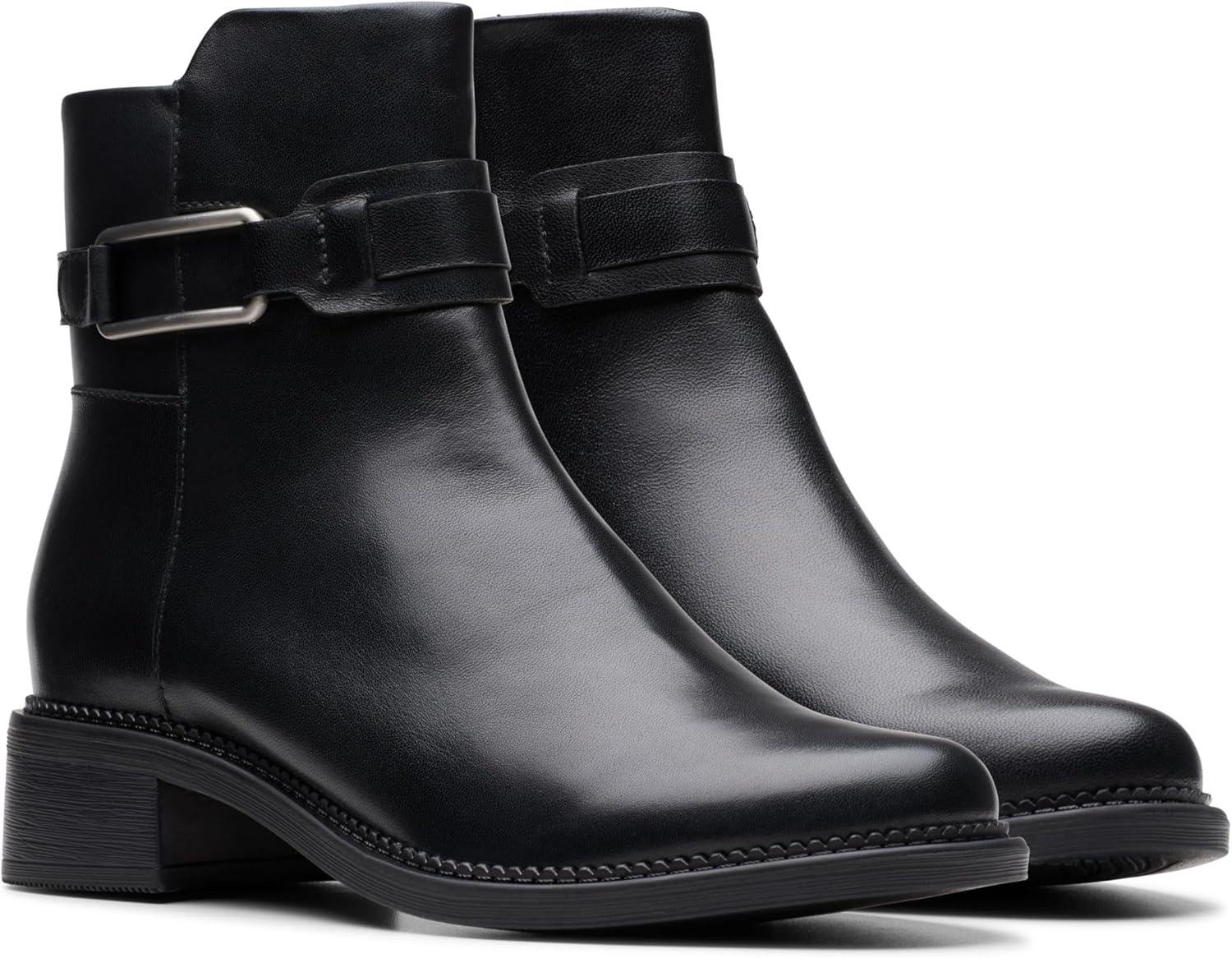 imageClarks Womens Maye Bella Ankle BootsBlack Leather
