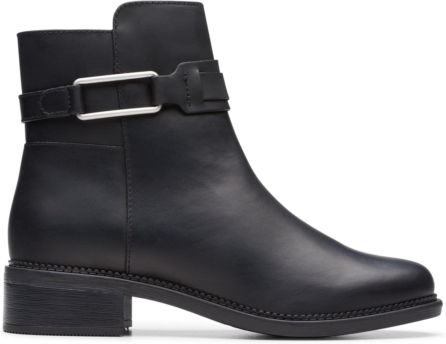 imageClarks Womens Maye Bella Ankle BootsBlack Leather