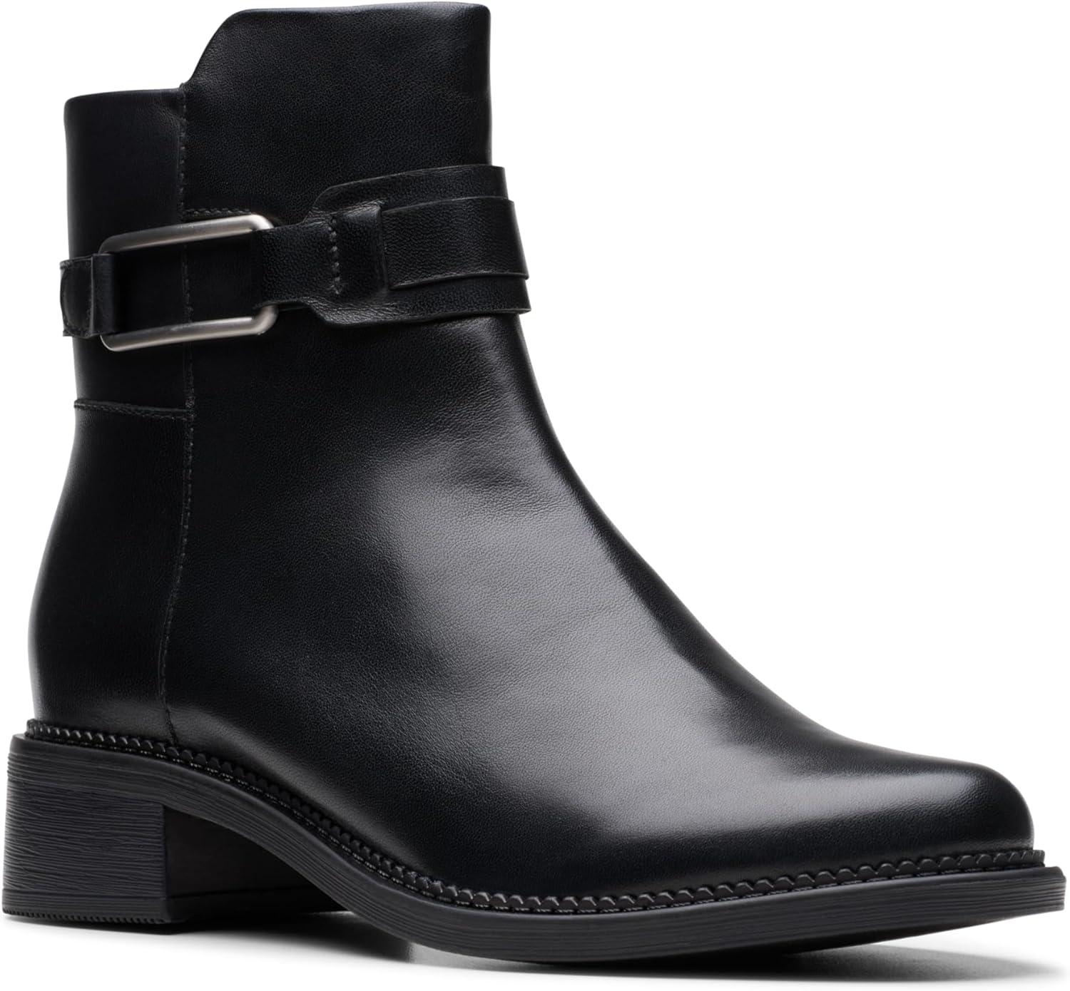 imageClarks Womens Maye Bella Ankle BootsBlack Leather