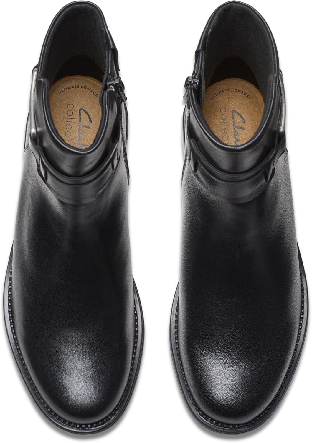 imageClarks Womens Maye Bella Ankle BootsBlack Leather