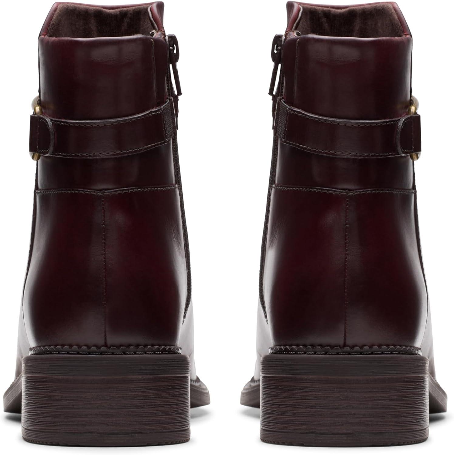 imageClarks Womens Maye Bella Ankle BootsBordeaux Leather
