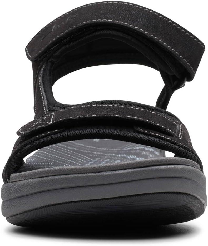imageClarks Womens Mira Bay Flat SandalsBlack Textile