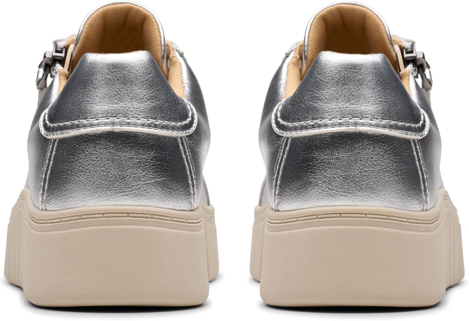 imageClarks Womens Mykah Joy SneakerSilver Leather