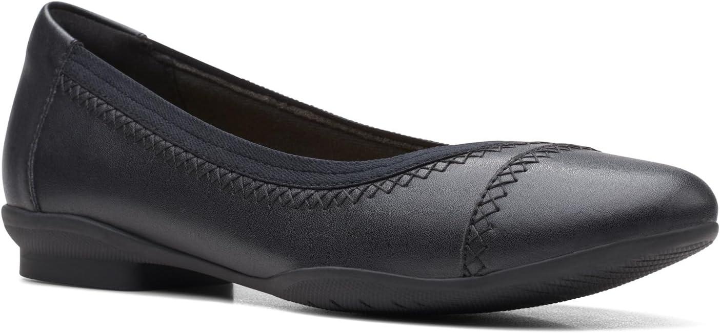 imageClarks Womens Sara Ballet FlatBlack Leather