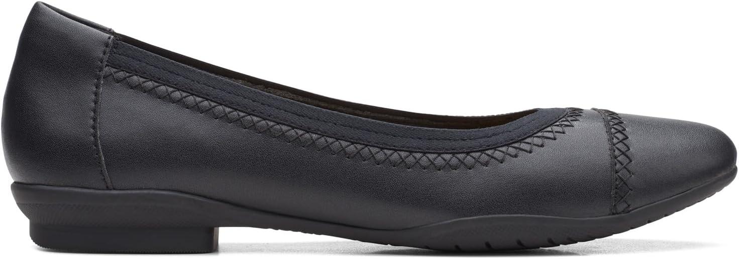 imageClarks Womens Sara Ballet FlatBlack Leather