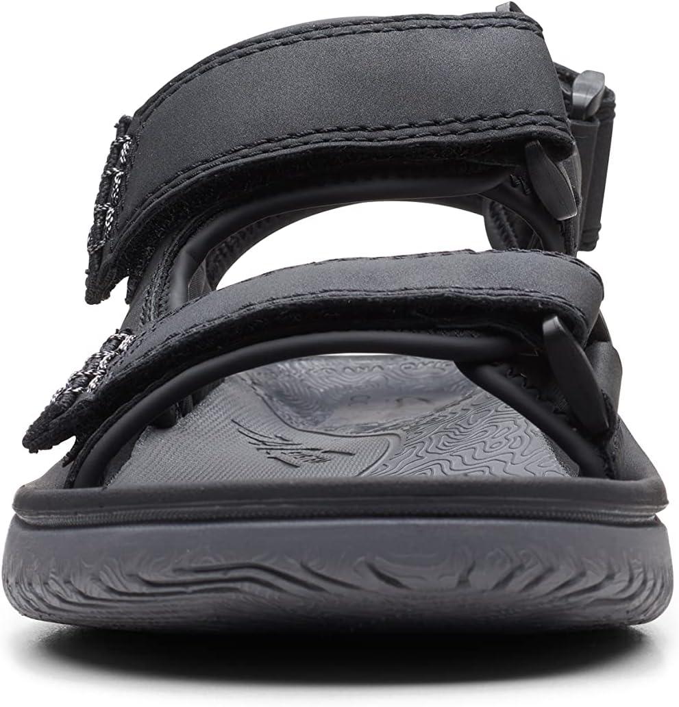 imageClarks mens Wesley BayFlat SandalBlack Synthetic