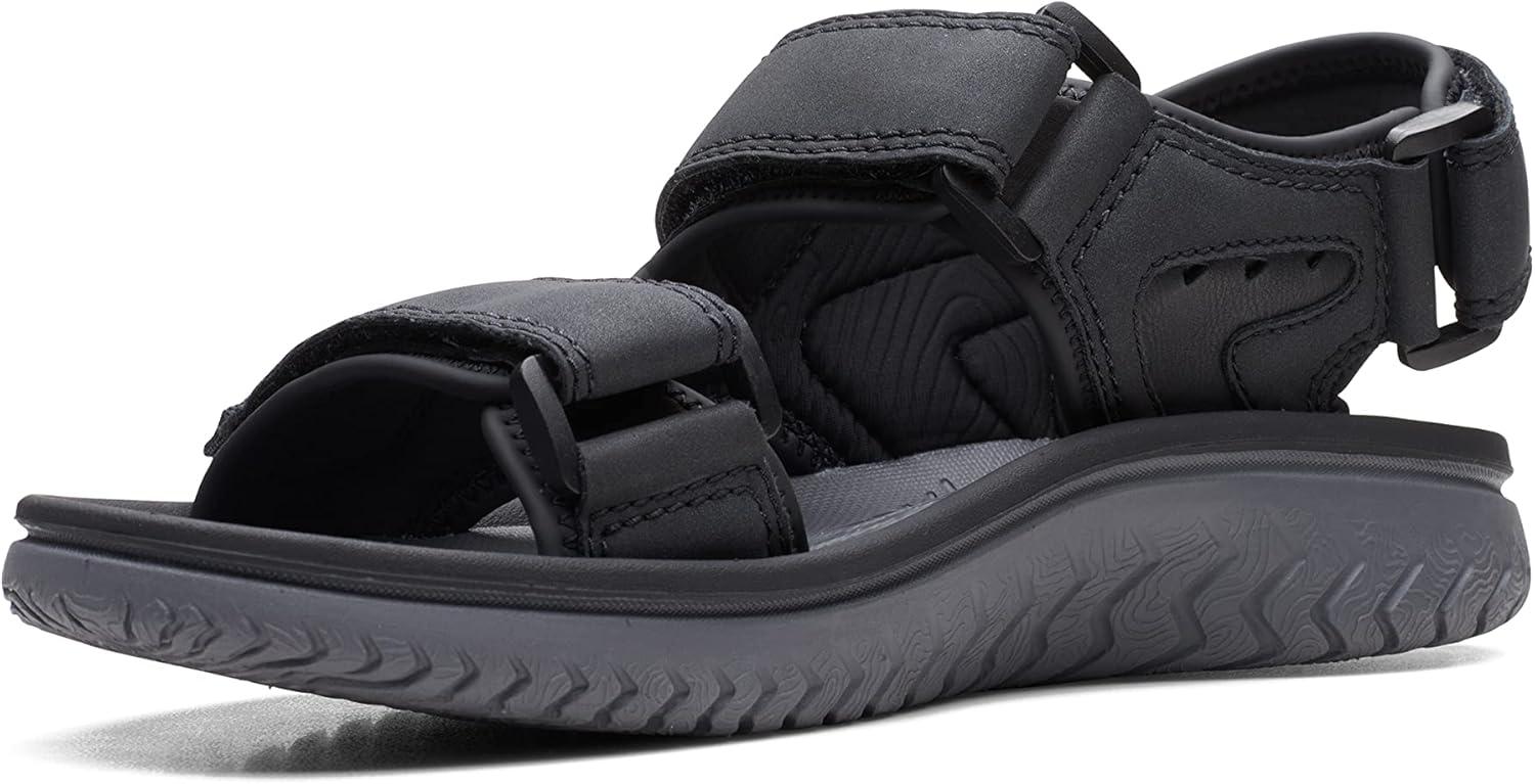 imageClarks mens Wesley BayFlat SandalBlack Synthetic