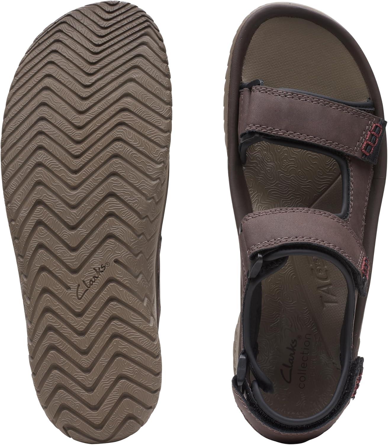 imageClarks mens Wesley BayFlat SandalBrown Synthetic