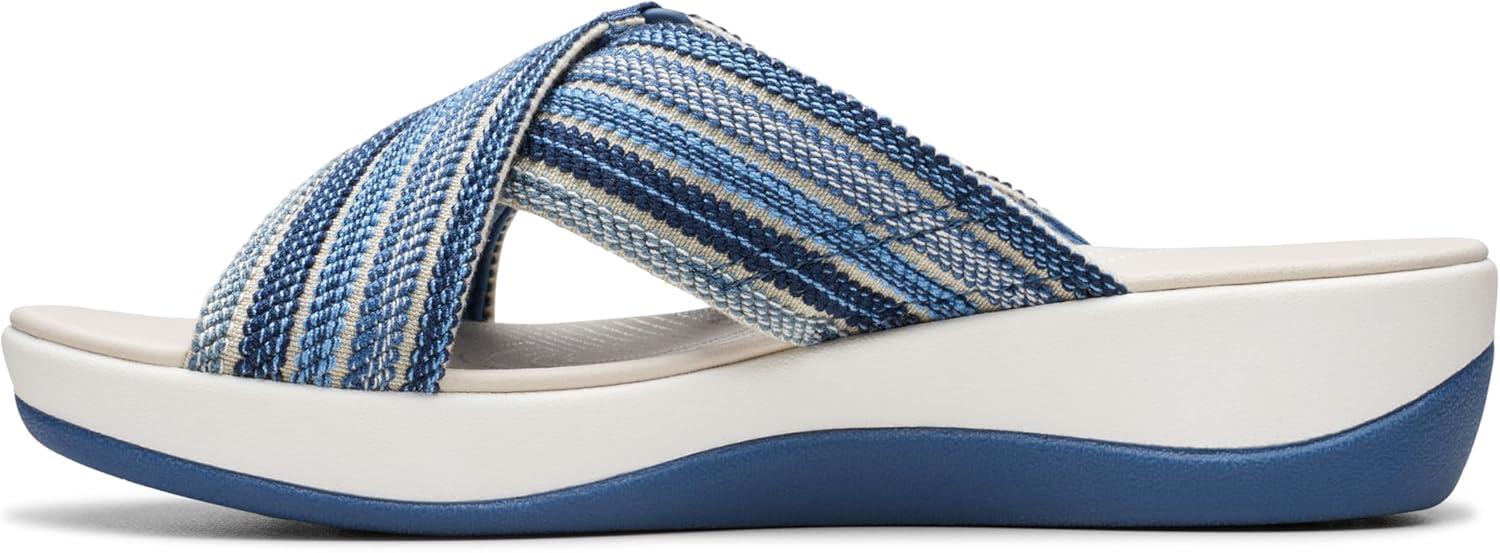imageClarks womens Arla WaveSlide SandalBlue Combi