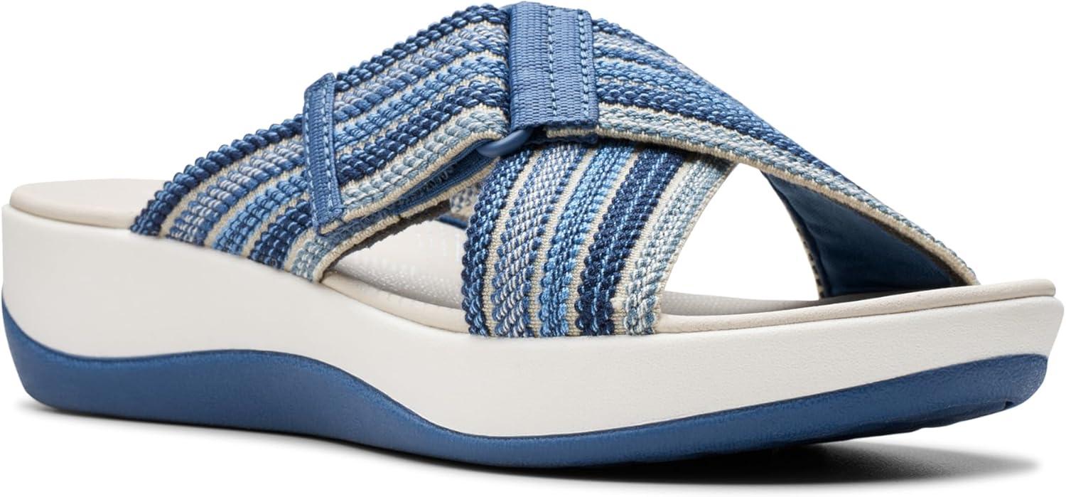 imageClarks womens Arla WaveSlide SandalBlue Combi