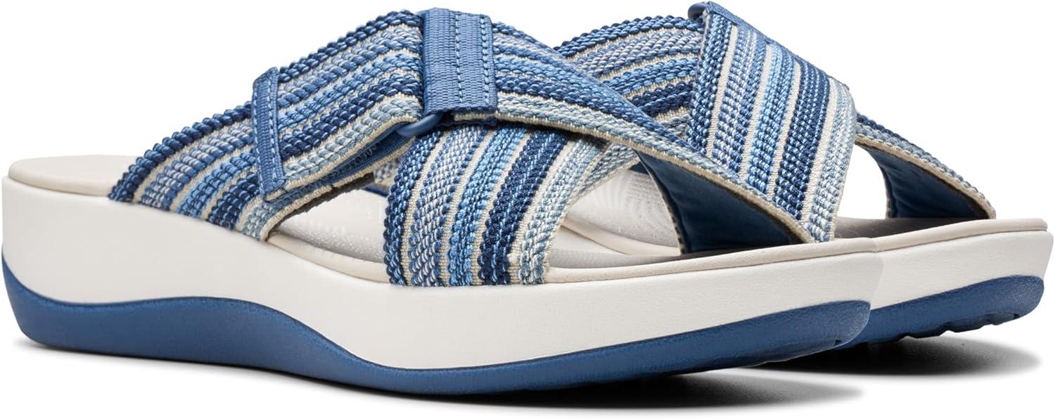 imageClarks womens Arla WaveSlide SandalBlue Combi
