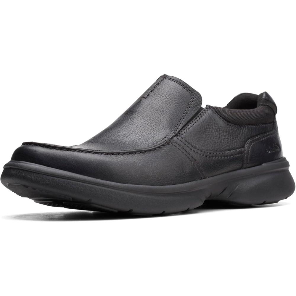 imageClarks Mens Bradley Free LoafersBlack Tumbled