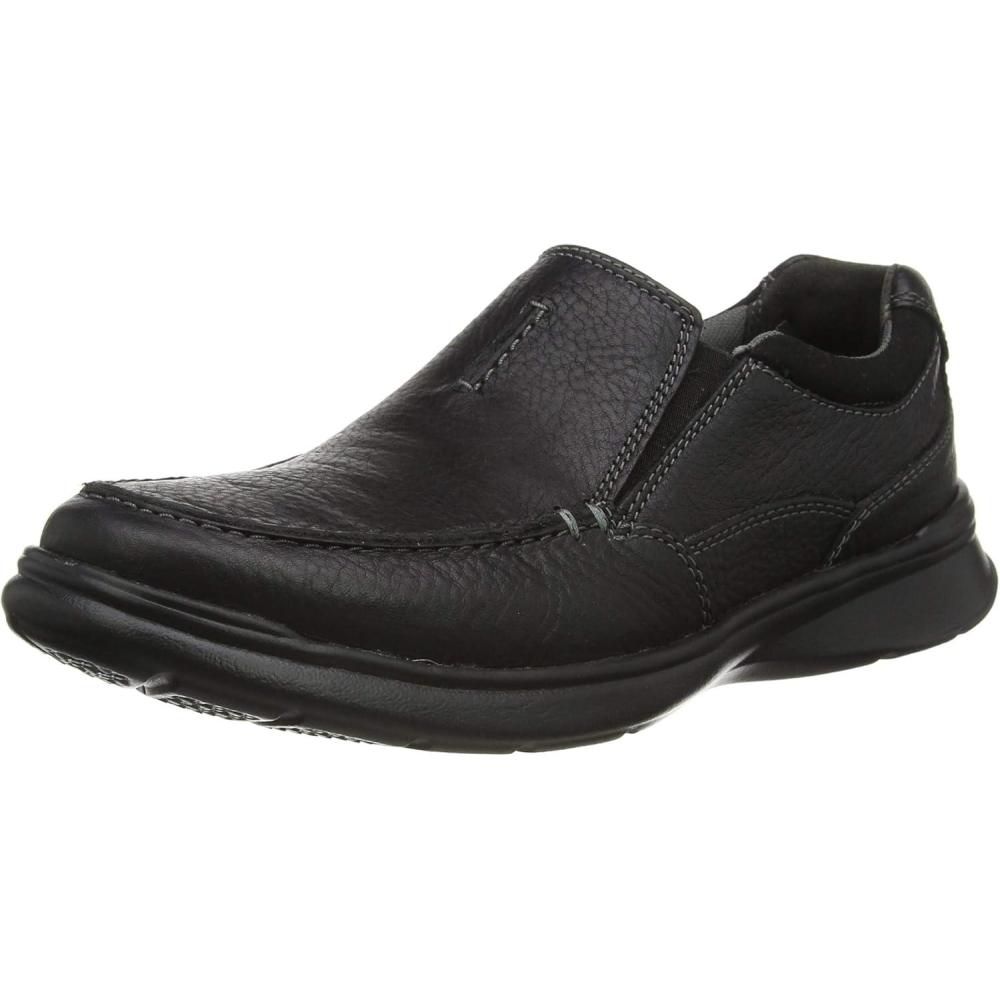 imageClarks Mens Cotrell Free LoaferBlack Greasy Leather