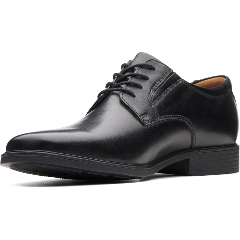 imageClarks Mens Derby Oxford ShoesBlack Black Leather