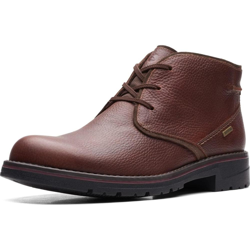 imageClarks Mens Morris Peak Waterproof Chukka BootBrown Tumbled Leather