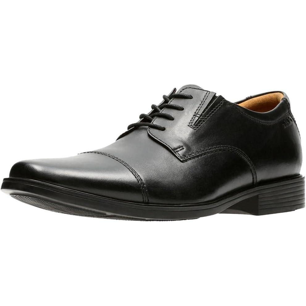 imageClarks Mens Tilden Cap Oxford ShoesBlack LeatherBlack Leather