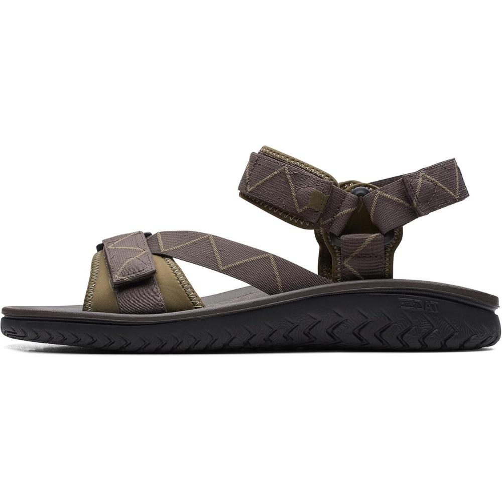 imageClarks Mens Wesley Trail Flat SandalBrown Combi