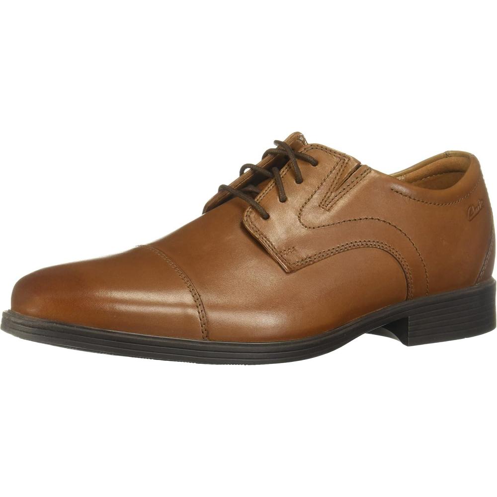 imageClarks Mens Whiddon Cap Oxford ShoesDark Tan Leather