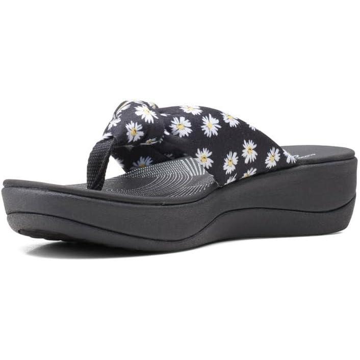 imageClarks Womens Arla Glison Flip FlopBlack Floral Print