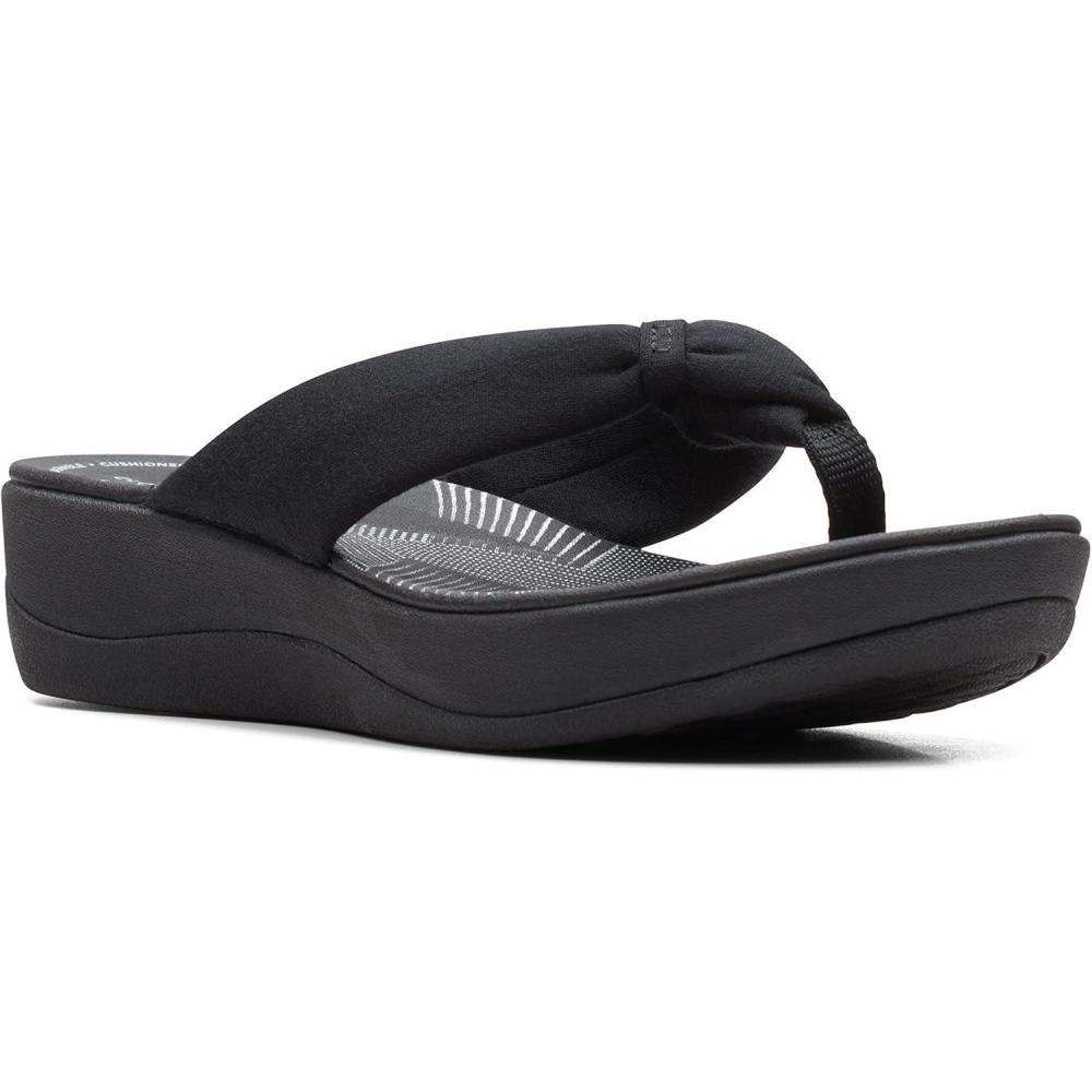 imageClarks Womens Arla Glison Flip FlopBlackBlack
