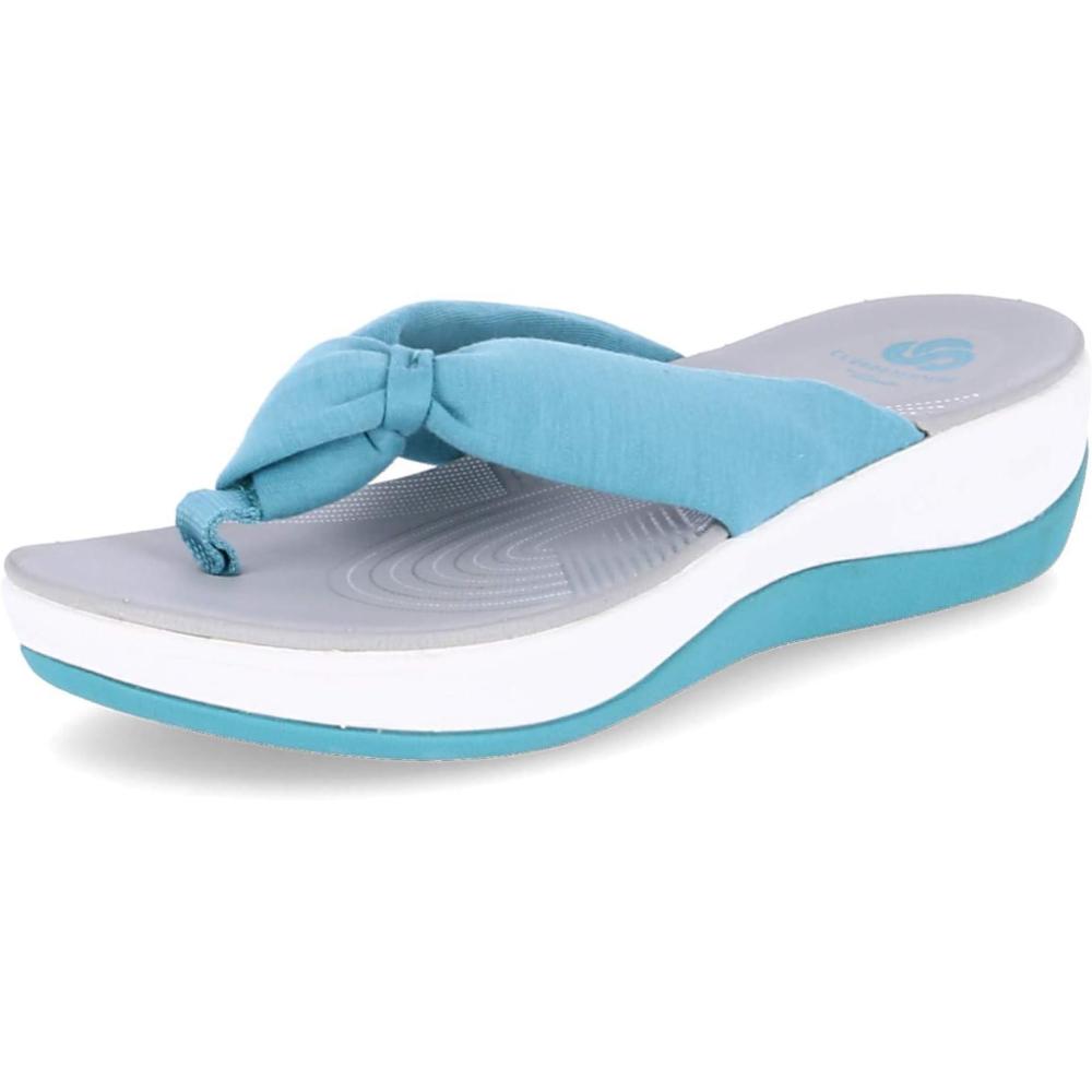 imageClarks Womens Arla Glison Flip FlopBlue Aqua Synthetic