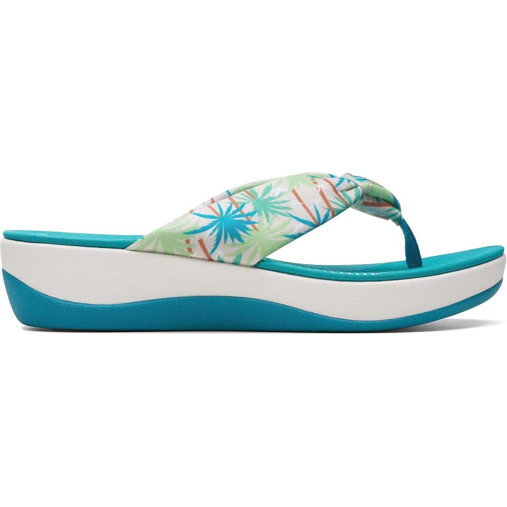 imageClarks Womens Arla Glison Flip FlopGreen Combi