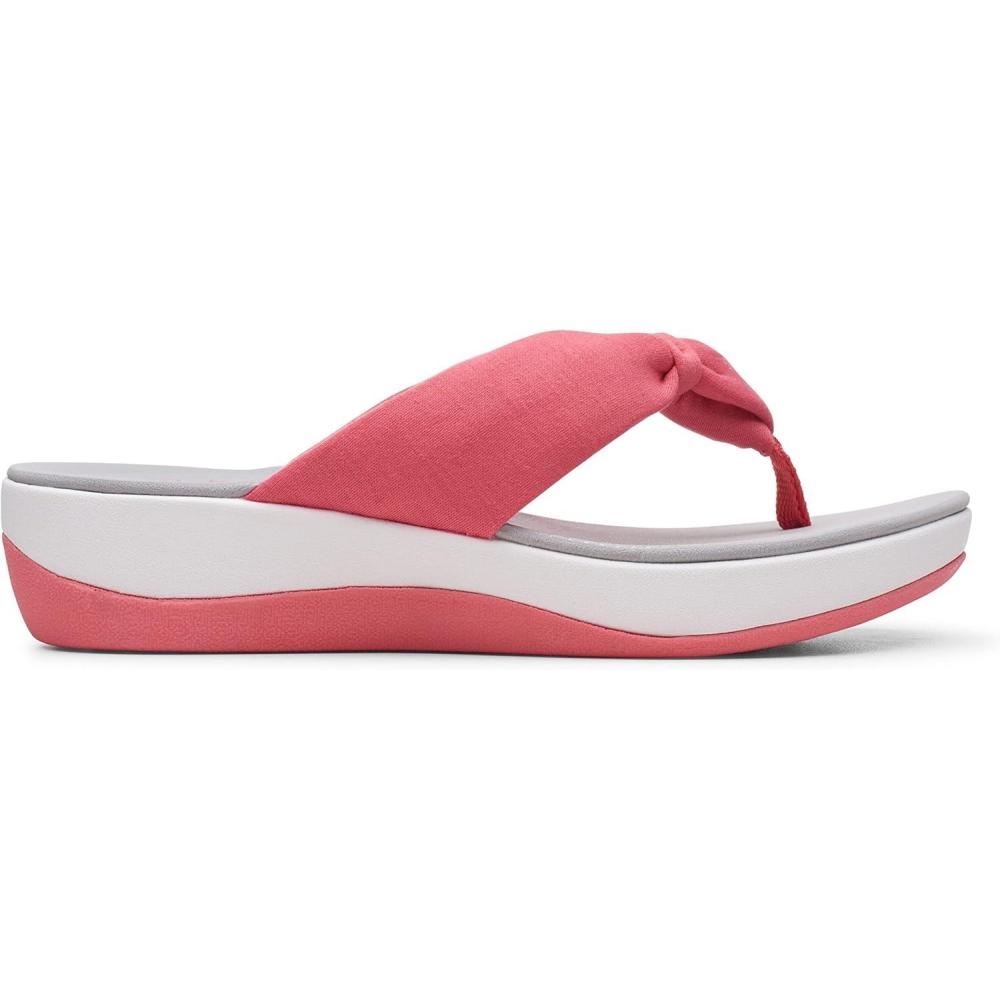 imageClarks Womens Arla Glison Flip FlopRed Raspberry Raspberry