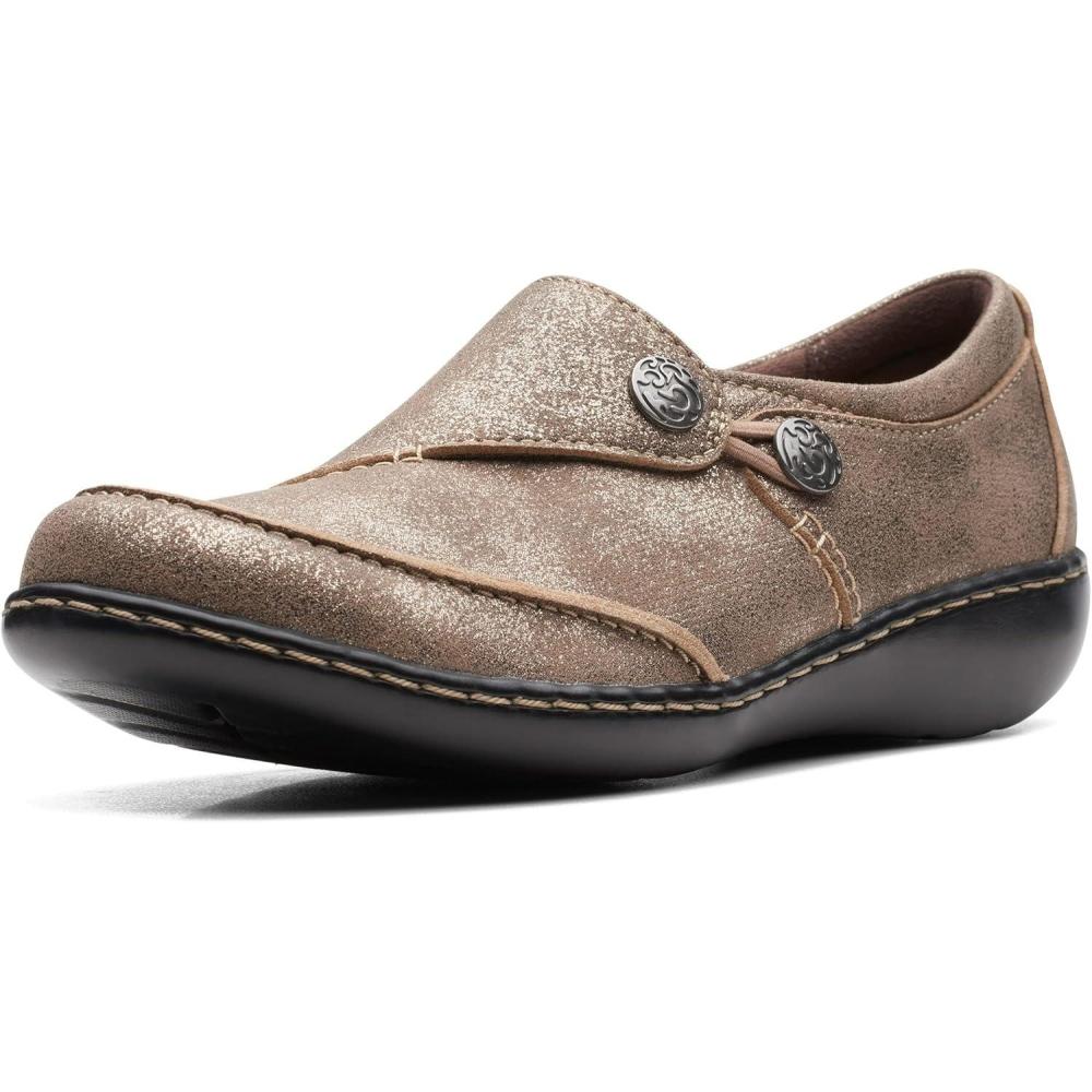 imageClarks Womens Ashland Lane Q LoafersBronze Metallic