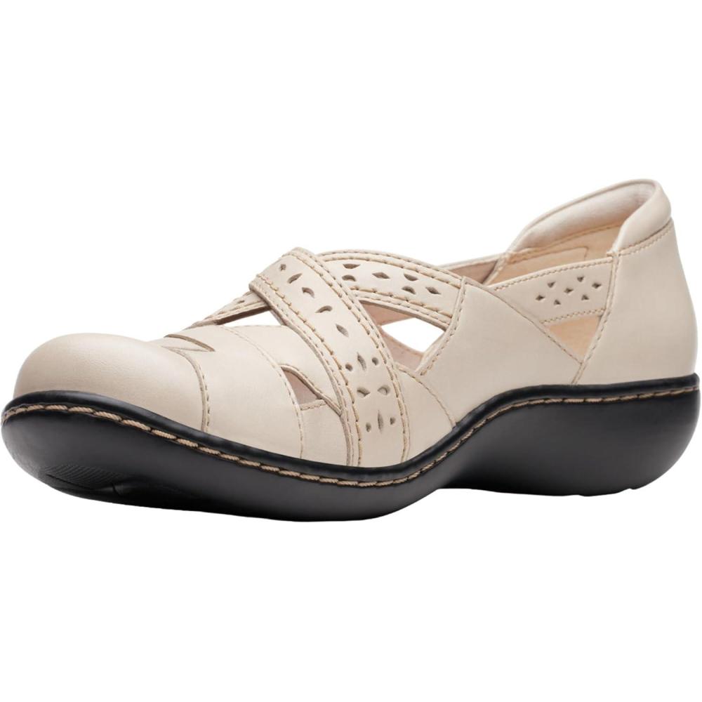 imageClarks Womens Ashland Spin Q SlipOn LoafersIvory Leather