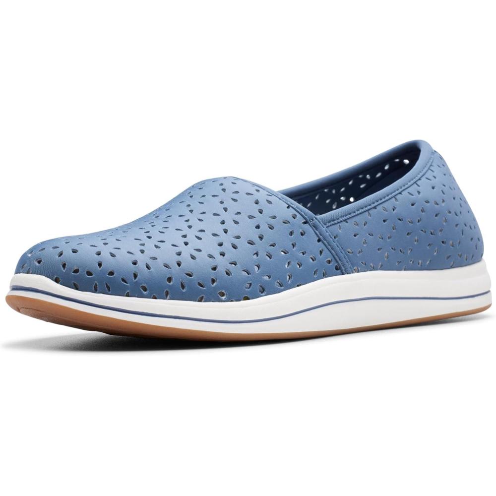 imageClarks Womens Breeze Emily LoafersBlue Textile